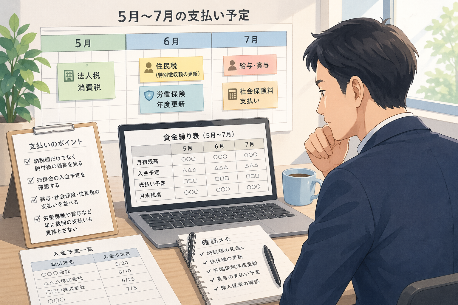 【モデルケースで考える】売上は伸びているのに5月から資金繰りが苦しくなる会社の整理ポイントサムネイル画像